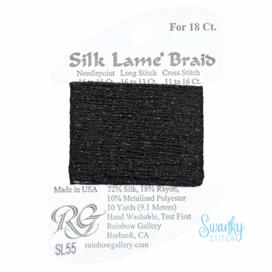 Silk Lamé Braid 18 SL55 Dark Chocolate