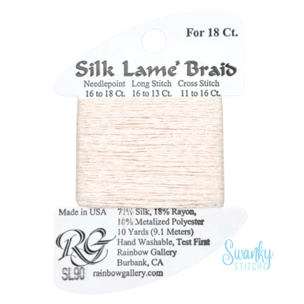 Silk Lamé Braid 18 SL90 Barely Pink