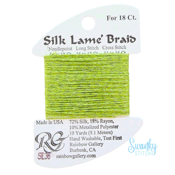 Silk Lamé Braid 18 SL36 Chartreuse