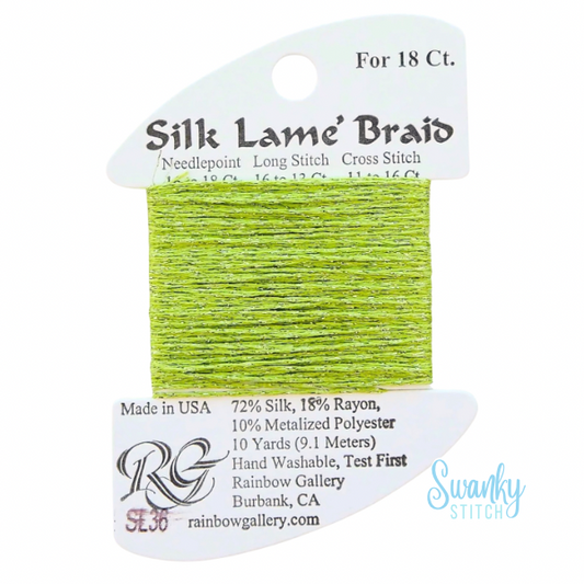 Silk Lamé Braid 18 SL36 Chartreuse