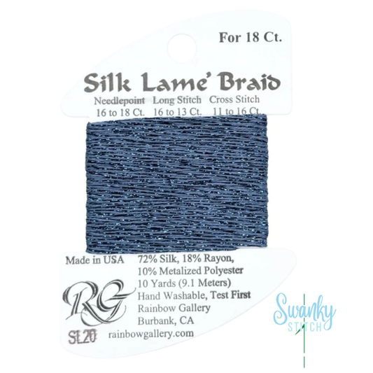 Silk Lamé Braid 18 SL20 Dark Antique Blue