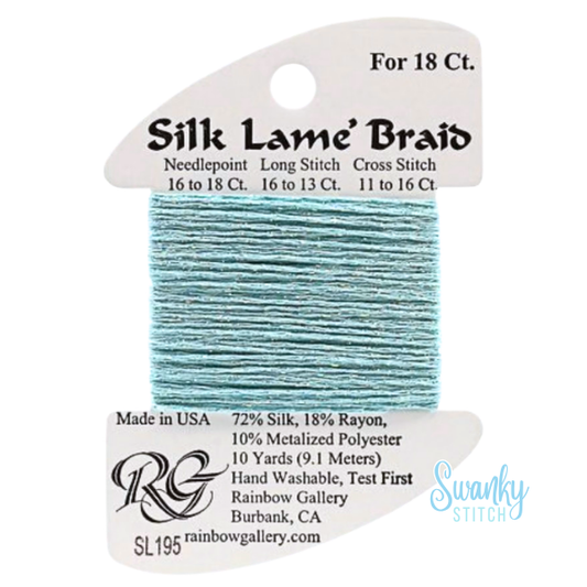 Silk Lamé Braid 18 SL195 Marine Blue