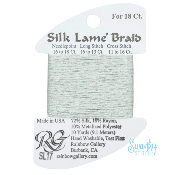 Silk Lamé Braid 18 SL17 Lite Surf Blue