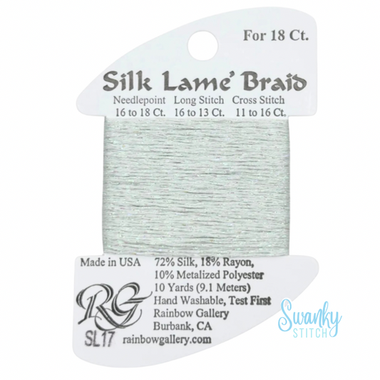 Silk Lamé Braid 18 SL17 Lite Surf Blue