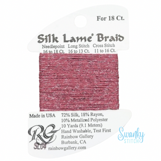 Silk Lamé Braid 18 SL04 Antique Rose