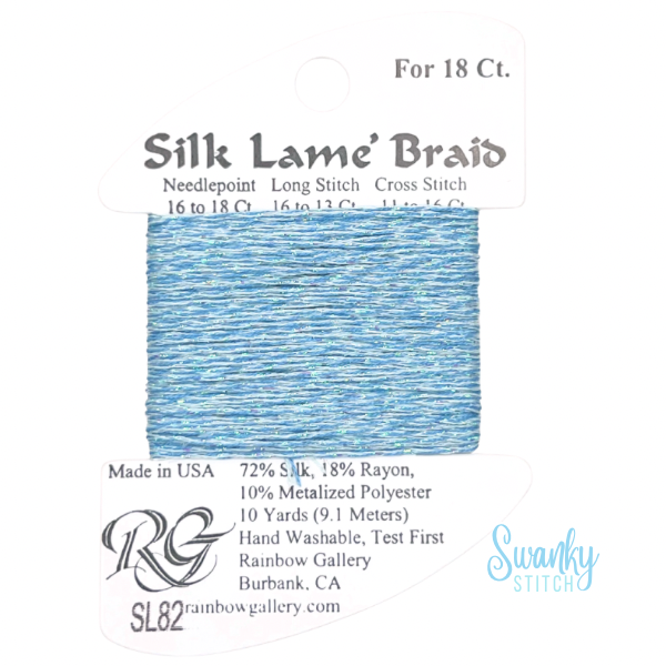 Silk Lamé Braid 18 SL82 Lite China Blue