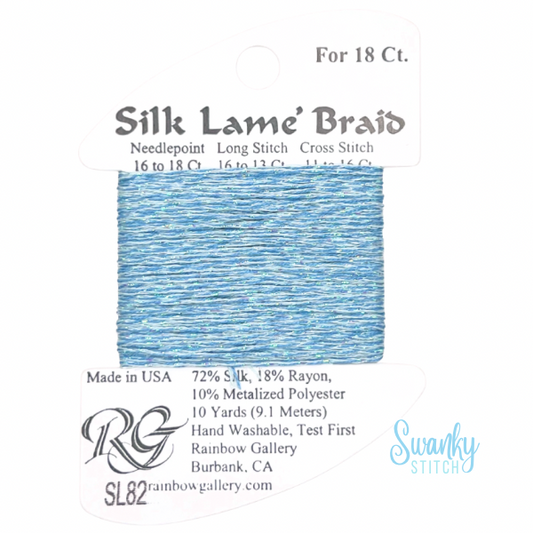 Silk Lamé Braid 18 SL82 Lite China Blue
