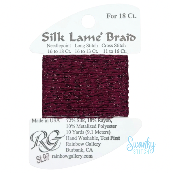 Silk Lamé Braid 18 SL97 Ruby Red