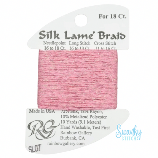 Silk Lamé Braid 18 SL07 Pink