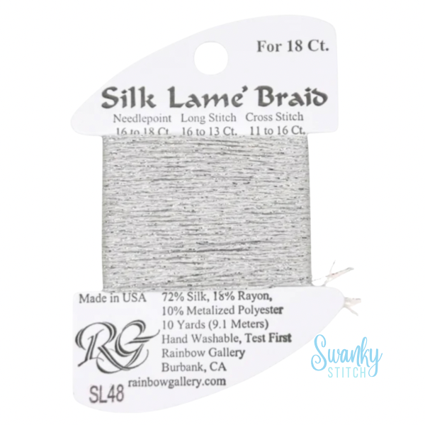 Silk Lamé Braid 18 SL48 Silver