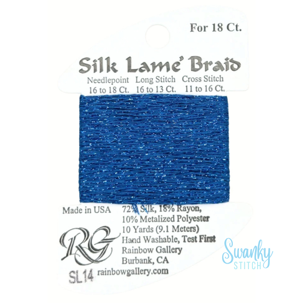 Silk Lamé Braid 18 SL14 Blue
