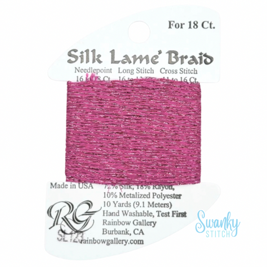 Silk Lamé Braid 18 SL123 Dark Hot Pink