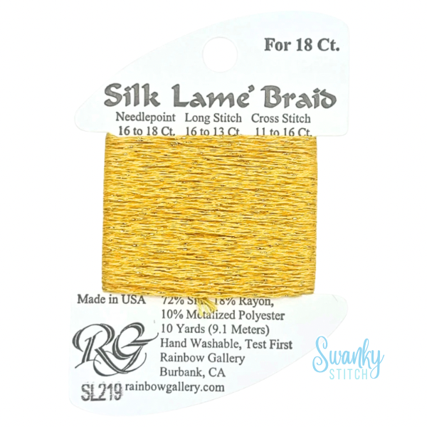 Silk Lamé Braid 18 SL219 Sunset Gold