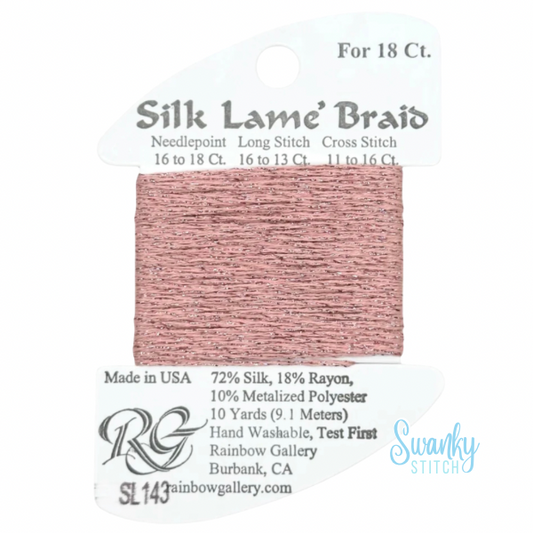 Silk Lamé Braid 18 SL143 Cameo Pink