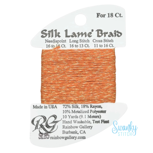 Silk Lamé Braid 18 SL85 Tangerine
