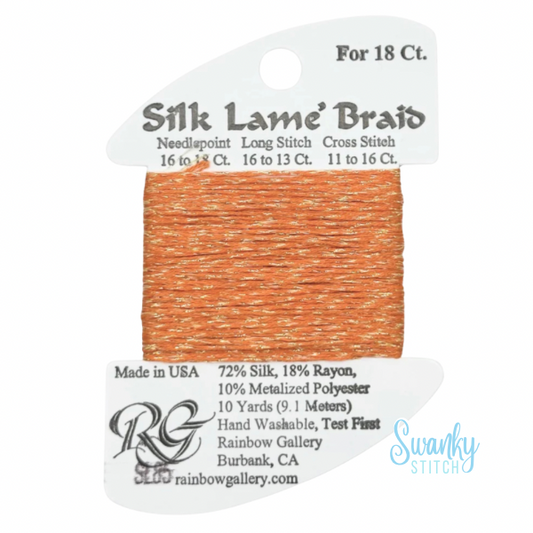 Silk Lamé Braid 18 SL85 Tangerine