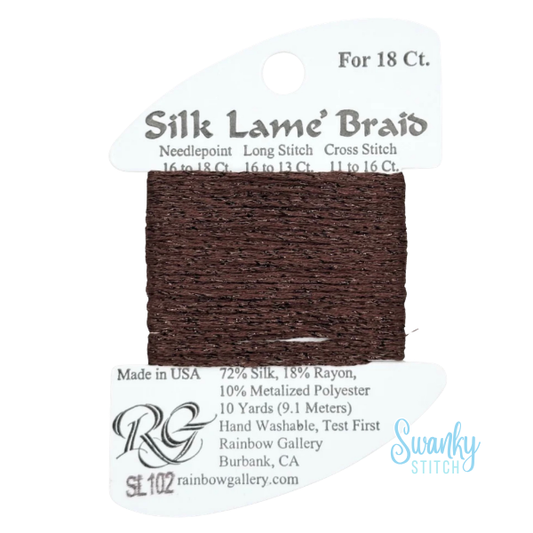 Silk Lamé Braid 18 SL102 Warm Brown