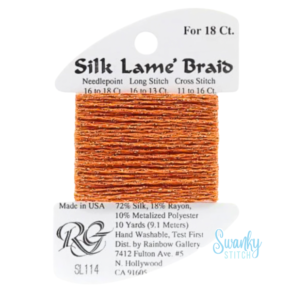 Silk Lamé Braid 18 SL114 Lite Pumpkin