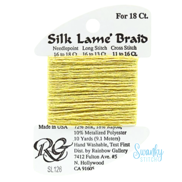 Silk Lamé Braid 18 SL126 Canary Yellow