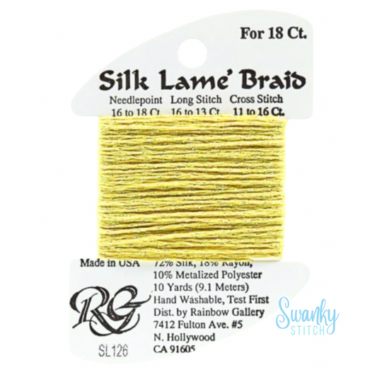 Silk Lamé Braid 18 SL126 Canary Yellow
