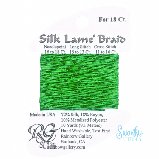 Silk Lamé Braid 18 SL136 Kelly Green