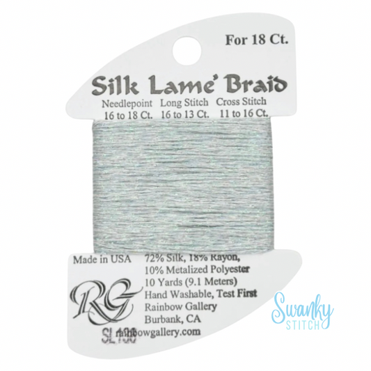 Silk Lamé Braid 18 SL138 Glacier