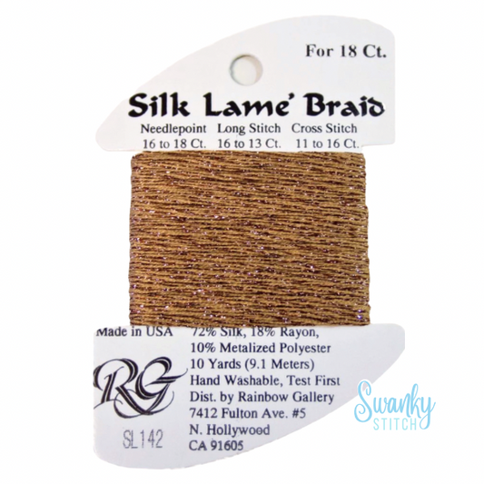 Silk Lamé Braid 18 SL142 Toasted Almond