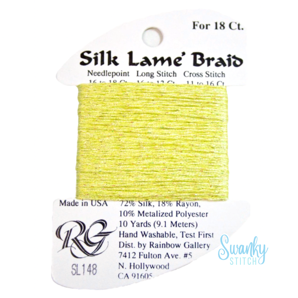 Silk Lamé Braid 18 SL148 Lemon Lime