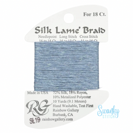 Silk Lamé Braid 18 SL19 Antique Blue
