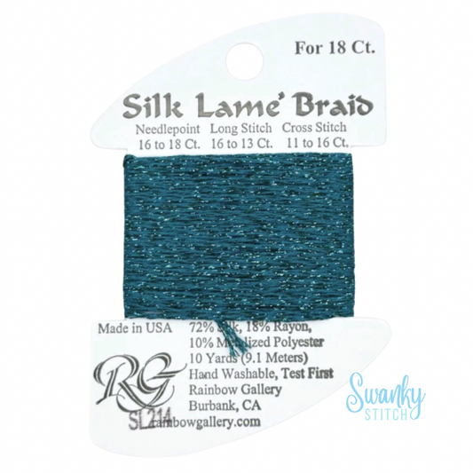 Silk Lamé Braid 18 SL214 Lake Blue
