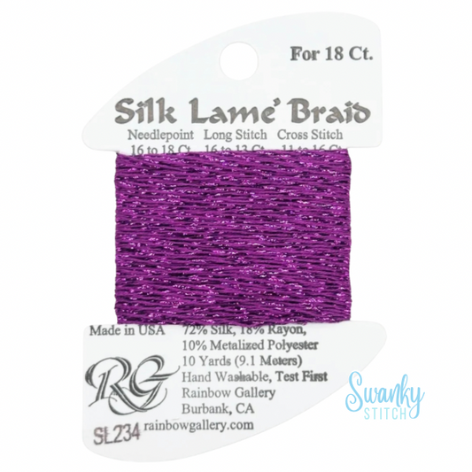 Silk Lamé Braid 18 SL234 Striking Purple