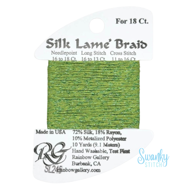 Silk Lamé Braid 18 SL245 Green Banana