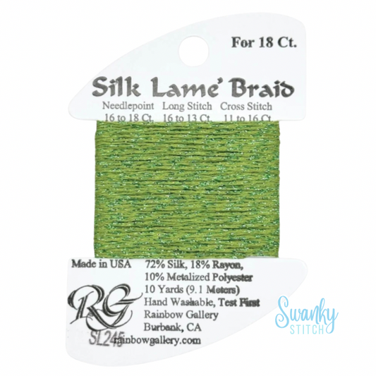 Silk Lamé Braid 18 SL245 Green Banana
