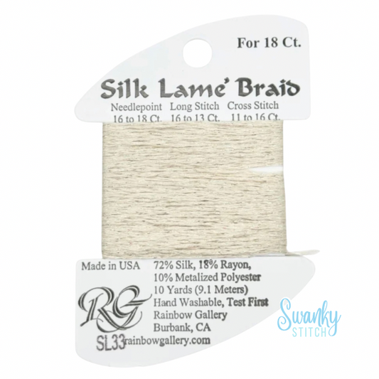 Silk Lamé Braid 18 SL33 Eggshell