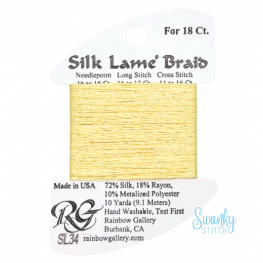 Silk Lamé Braid 18 SL34 Lemon