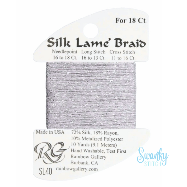 Silk Lamé Braid 18 SL40 Dove Gray