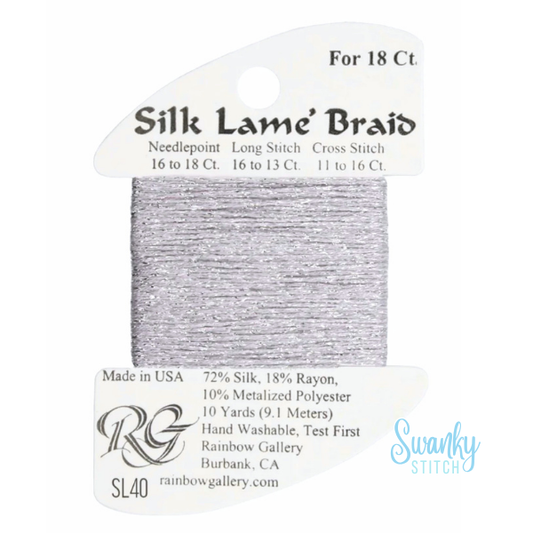 Silk Lamé Braid 18 SL40 Dove Gray