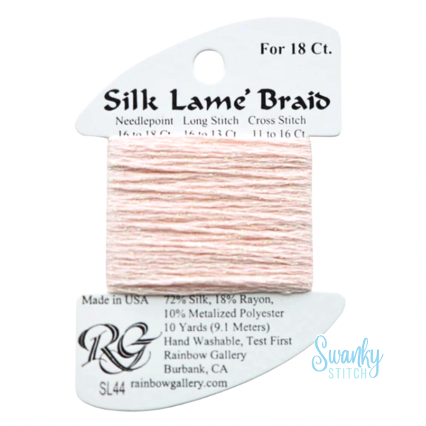 Silk Lamé Braid 18 SL44 Lite Shell Pink