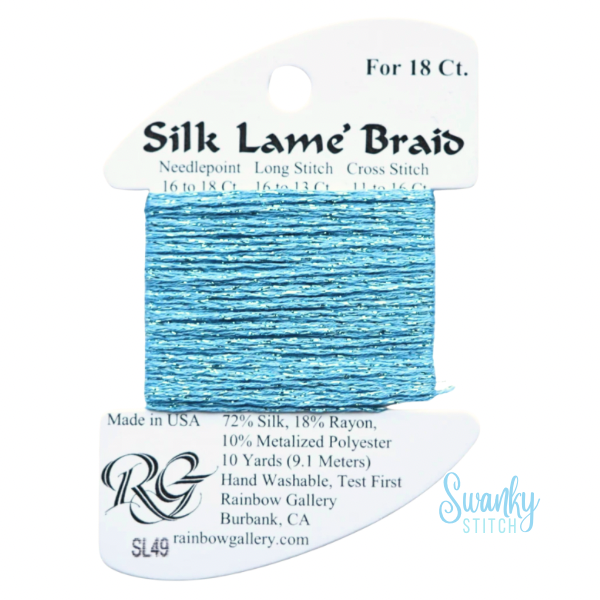 Silk Lamé Braid 18 SL49 China Blue