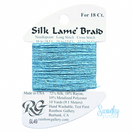 Silk Lamé Braid 18 SL49 China Blue