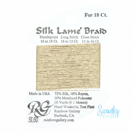 Silk Lamé Braid 18 SL60 Camel