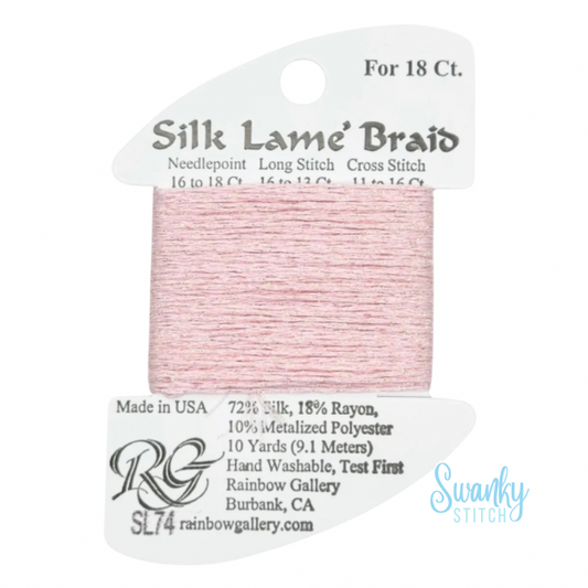 Silk Lamé Braid 18 SL74 Pale Pink