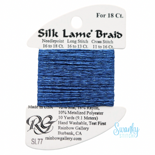 Silk Lamé Braid 18 SL77 Royal Blue