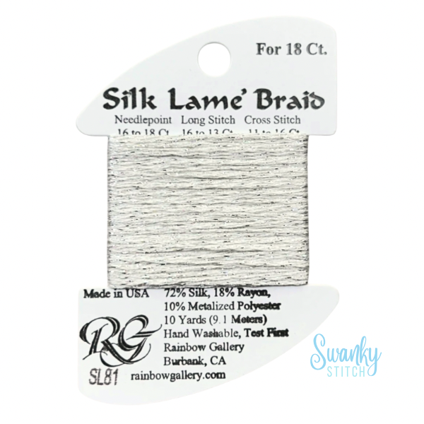 Silk Lamé Braid 18 SL81 Platinum