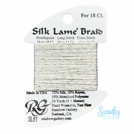 Silk Lamé Braid 18 SL81 Platinum