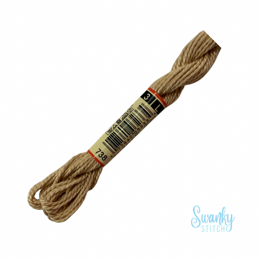 DMC 3 Pearl Cotton 738 Sahara