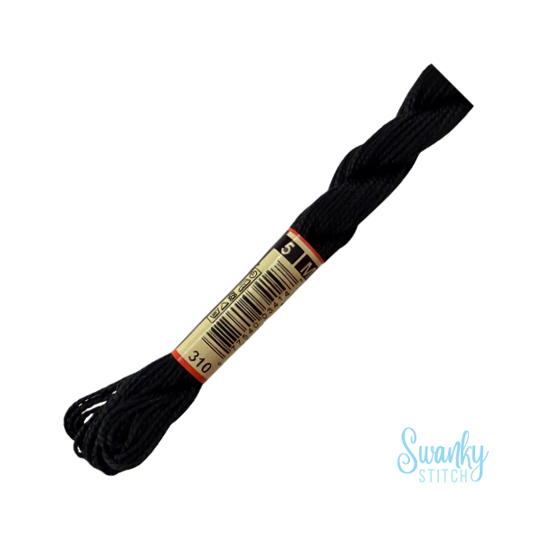 DMC 5 Pearl Cotton 310 Black