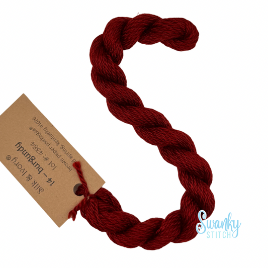 Silk & Ivory 14 Burgundy