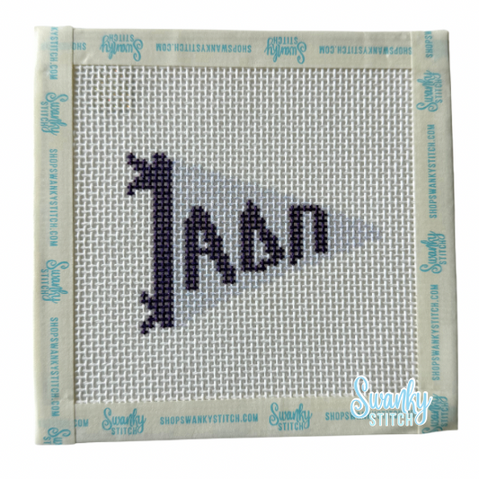 Sorority Pennant Needlepoint Canvas: ALPHA DELTA PI