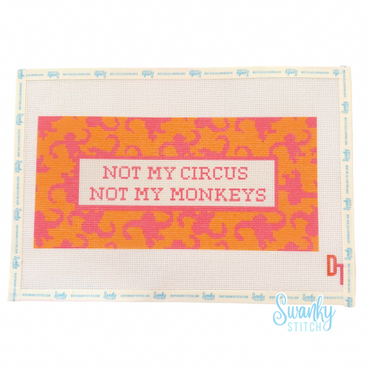 Not My Monkeys Needlepoint Canvas